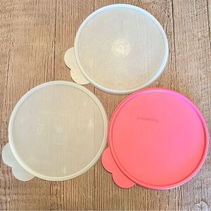 Tupperware Lids Set of 3